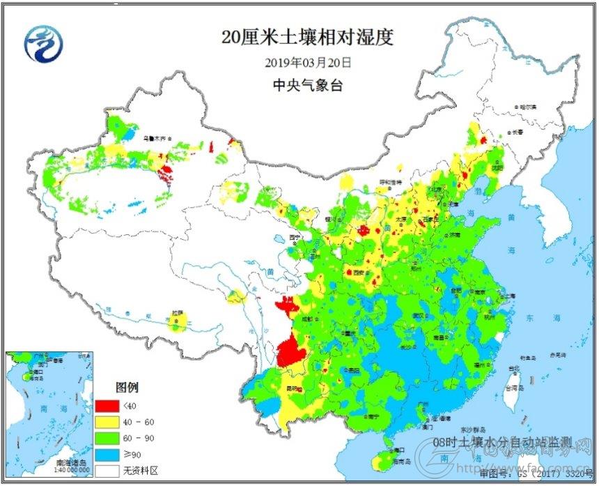 2019年3月22日全国农业气象周报
