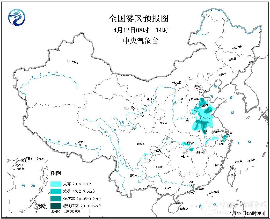 2019年4月12日未来三天全国天气预报